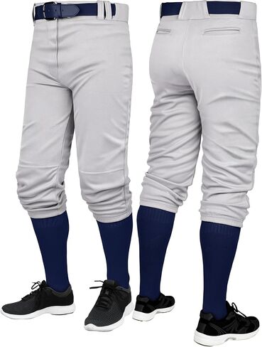 Baseball Pants with Baseball Socks Belt Youth Boys Set Boys Baseball Pants Knicker Softball Pants, 3 Pack in Kuwait