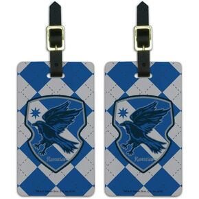 Harry Potter Ravenclaw Plaid Sigil Luggage ID Tags Carry-On Cards - Set of 2