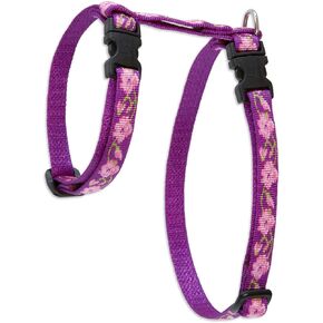 LupinePet Originals 1/2" Rose Garden 12-20" H-Style Harness for Small Pets