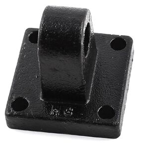 uxcell Metal Pneumatic Cylinder Rod Pivot Clevis Mounting Bracket 4 Bolt Holes Foot Flange Accessories for SC-CA Air Cylinder, 50 x 50 mm Base, Metal
