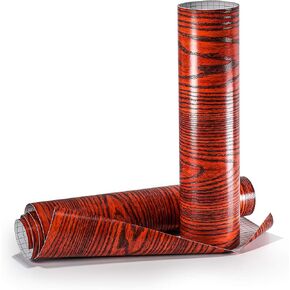 VViViD Red Ash Wood Natural Texture Architectural Vinyl Sheet Film Roll (48 Inch x 6.5ft Large Roll)