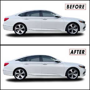 Chrome Delete Blackout Vinyl Overlay for 2018-2022 Honda Accord Sedan Window Trim (Satin Black)