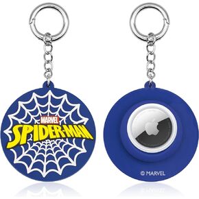 Marvel Spiderman AirTag Holder Keychain Case – Secure and Stylish Airtag Holders for Keys, Kids, Dogs. Spiderman Gifts for Men