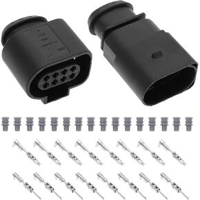 SING F LTD 1 Set 8 Pin Male Female Plug Connector 1J0973714 1J0973814 for Car Sensor Connection Plugs Repair Replacement Parts Automotive Components