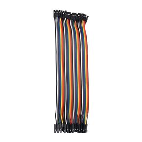 Fielect Male to Female Dupont Jumper Wires 40P Breadboard Jumper Wires Colorful Ribbon Cables 50cm Long 1Pcs