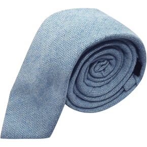King & Priory Sky Blue Herringbone Necktie