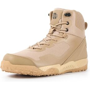 Men's Waterproof Lightweight Military and Tactical Boots Hiking Boots Work Boots Side Zipper Combat Boots