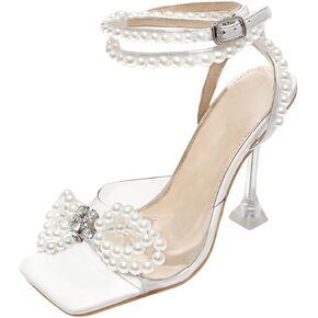 Women's Rhinestones Strap Heels Ankle Strappy Heels for Women Sandals Clasp Joint Buckle Stilettos Sandals