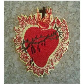 Sacred Heart Church Jesus Christian Catholic Iron On Embroidered Patch