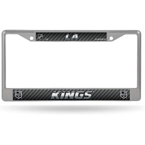 Rico Industries NHL Hockey Los Angeles Kings 12" x 6" Chrome Frame - Car/Truck/SUV Automobile Accessory