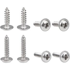 uxcell 2x8mm Self Tapping Screws Phillips Pan Head Screw 304 Stainless Steel Bolts 50Pcs, 2x10mm 50pcs
