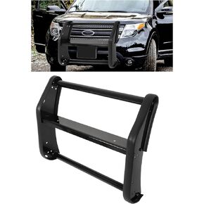 KUAFU Grille Brush Guard Compatible with 2011-2015 Ford Explorer Front Grill Push Bar Black Steel Powder Coated Heavy Duty Bull Bar