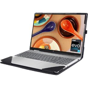 حافظة متوافقة فقط مع حافظة الكمبيوتر المحمول Lenovo ThinkPad P16s وحقيبة الكمبيوتر الواقية 2 في 1 من جلد البولي يوريثان (أسود)
