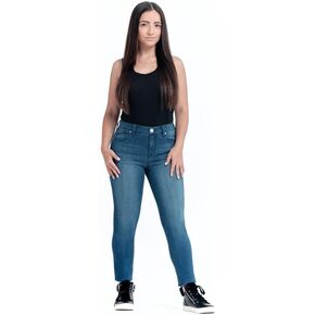 1822 Denim Women's Petite 26" Butter Mid-Rise Skinny Jeans