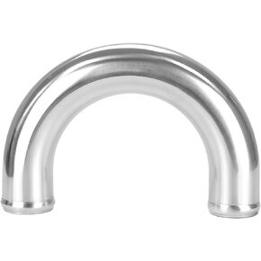 Ucreative 180 درجة سبائك الألومنيوم أنبوب المبرد الأنابيب مدخل هواء أنبوب فضي اللون للسيارة OD: 1.5 بوصة (38 مم) in Kuwait