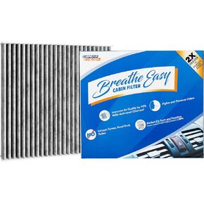 Spearhead Odor Defense Breathe Easy AC & Heater Cabin Filter | Fits 2012-19 Fiat 500 Like OEM | Up to 25% Longer Lasting w/Activated Carbon (BE-924)