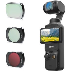مجموعة مرشحات RCGEEK ND متوافقة مع DJI OSMO Pocket 3، 3 عبوات من مرشحات عدسة الكاميرا المستقطبة والكثافة المحايدة لملحقات DJI Osmo Pocket 3 (CPL، UV، ND8/PL) in Kuwait