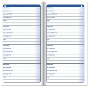 1InTheOffice Passwords Book, Password Journal, Password Organizer for Usernames, Logins and Web Addresses. Suitable for Home and Office, 3 1/4 x 6 1/4, 192 Entries, (3 Pack)