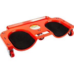 MaxWorks MaxxHaul 80748 Rolling Knee Creeper/Pads ABS High-Impact Frame, 5 Swivel Castors, Tool Tray Holder, multi-color, Small