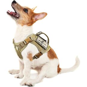 Tactical Puppy Vest Harness, Adjustable Military Vests for Small Dogs Outdoor Training Puppy Harnesses with Handle
