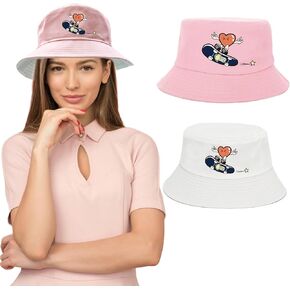Bucket Hat for Women Men Summer Sun Hat Beach Fishing Cap Double-Side-Wear Unisex Cap Shade Hat for Outside Sport