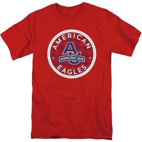 LOGOVISION Official Collegiate Distressed Plaid Badge Short Sleeve Unisex for Men & Women Cotton T Shirt Collection