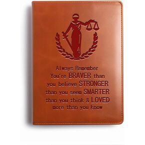 Lawyer Gifts Leather Notebook Always Remember You’re Braver Than You Believe Leather Journal Notebook Law School Graduation Gifts Future Lawyer Gifts (always remember)