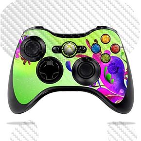 MightySkins Carbon Fiber Skin for Microsoft Xbox 360 Controller - Abstract Garden | Protective, Durable Textured Carbon Fiber Finish | Easy to Apply, Remove, and Change Styles | Made in The USA