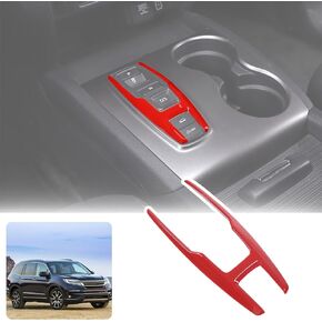ABS Car Gear Shifte Button Decorative Frame,Fit For Honda Pilot 2016-2022,Honda Ridgeline 2020-2023,Honda Passport 2019-2023,Car Gear Shifter Button Panel Cover Decoration Accessories (Carbon Fiber)