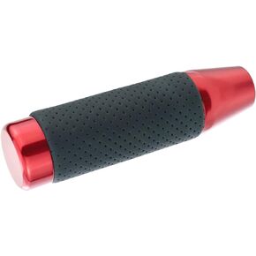 Lunsom 7" Gear Shifter Knob Aluminum Alloy Leather Shift Stick Handle Head Fit Most Auto Manual Transmission Car (Black)