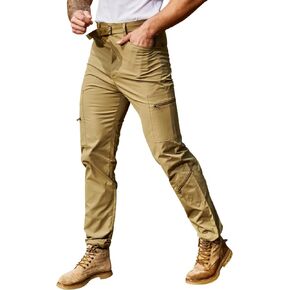 Men's Cargo Work Pants Hiking Pants for Men Tactical Pants Relaxed Fit Lightweight Fishing Jogger Pant