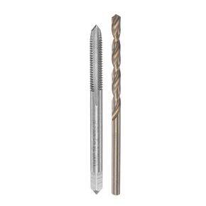 uxcell Tap & Bit Sets, M4 x 0.75 H2 Left Hand Straight Flute Machine Thread Milling Tap, 3.2mm M35 Cobalt High Speed Steel (HSS-CO) Twist Drill Bit