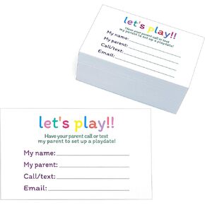 ITZAMNA Let's Play Card Rainbow Card Set Pack of 100 card Business Card Size