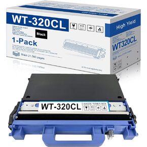 1-Pack WT-320CL WT 320CL Black Waste Toner Box Replacement for Brother WT320CL HL-L8250CDN HL-L8350CDW HL-L9200CDWT HL-L8350CDWT MFC-L8600CDW MFC-L9550CDW Printer Toner
