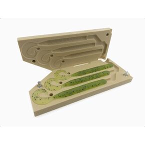 Premium Soft Plastiс Mold Lure Making Injection Molds Fishing Lures Three Cavity Yamamoto Stretch Grub 40
