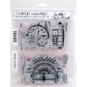 Tim Holtz - Stampers Anon CLING RBBR STAMP SET INVENTOR 1, us:one size, Other