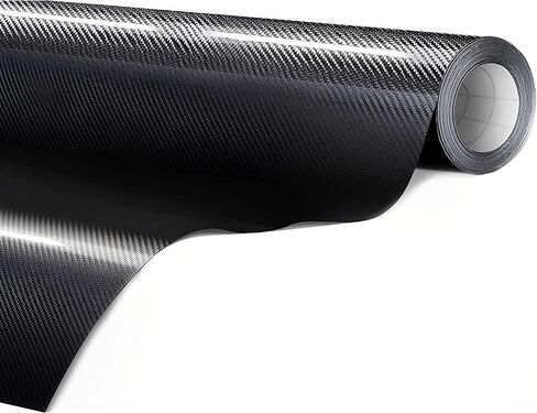Black 6D Carbon Fiber Wrap Vinyl Roll for Cars, Arespark High Gloss Automotive Vinyl Film, Bubble Free, Air Release, for DIY Decor Interior Exterior, 1.5ft x 5ft in Saudi Arabia