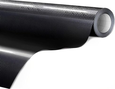 Black 6D Carbon Fiber Wrap Vinyl Roll for Cars, Arespark High Gloss Automotive Vinyl Film, Bubble Free, Air Release, for DIY Decor Interior Exterior, 1.5ft x 5ft in Saudi Arabia