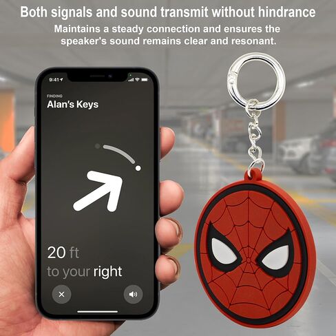 Marvel Spiderman AirTag Holder Keychain Case – Secure and Stylish Airtag Holders for Keys, Kids, Dogs. Spiderman Gifts for Men in Saudi Arabia