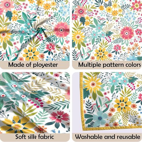 Scarves Scarf Silk Feeling Long Satin Scarf Lightweight Shawls Fashion Aesthetic Decoration for Women Girls in Kuwait