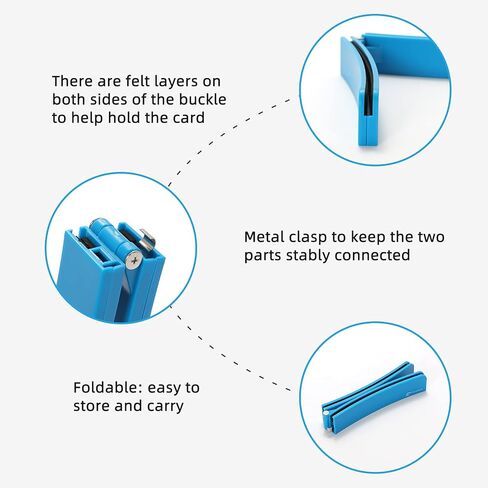 حامل بطاقات مكون من 4 قطع لبطاقات اللعب، منظم رف صينية بلاستيكية مقاس 13.3 بوصة للأطفال وكبار السن والأيدي الصغيرة والتهاب المفاصل وحامل بطاقات اللعب بدون استخدام اليدين مثالي للعب بطاقة استراتيجية بريدج كاناستا - أزرق in Kuwait