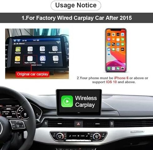محول CarPlay اللاسلكي أحدث CarlinKit 3.0 يدعم Siri/GPS/الموسيقى/الاتصال التلقائي/الترقية عبر الإنترنت/قابل للتخصيص. معدل نقل 5.8 جيجا هرتز يحول السلكية إلى لاسلكية في ثوان in Kuwait