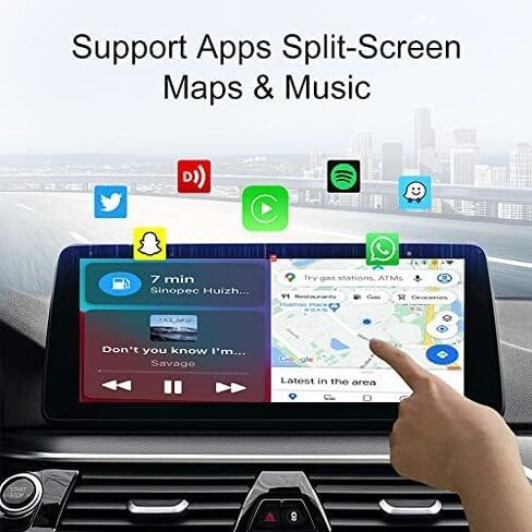 محول CarPlay اللاسلكي أحدث CarlinKit 3.0 يدعم Siri/GPS/الموسيقى/الاتصال التلقائي/الترقية عبر الإنترنت/قابل للتخصيص. معدل نقل 5.8 جيجا هرتز يحول السلكية إلى لاسلكية في ثوان in Kuwait