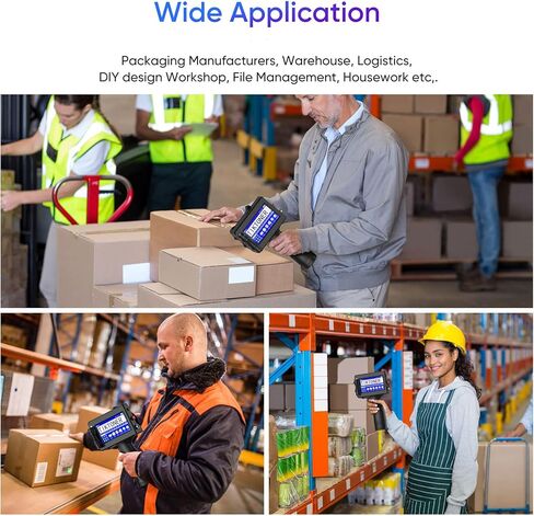 طابعة نفث الحبر المحمولة 127T1، شاشة لمس 4.3 بوصة، خرطوشة حبر سريعة الجفاف، ترميز نفث الحبر، طابعة محمولة محمولة للرمز الشريطي، رقم الدفعة، رمز التاريخ، شعار QRCode (25 لغة) in Kuwait