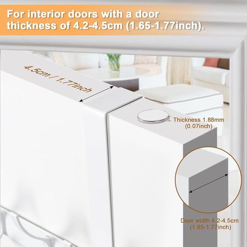 BOOMIBOO Over The Door Hooks, Sturdy Door Hanger, Towel Rack Towel Hooks for Bathroom 12 Hooks Large Over The Door for Bathroom, Bedroom，Kitchen in Saudi Arabia
