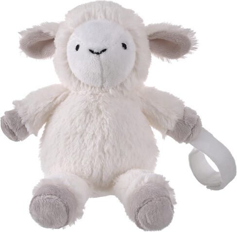 Little Love by NoJo Lamb Shaped White and Taupe Plush Pacifier Buddy in Saudi Arabia