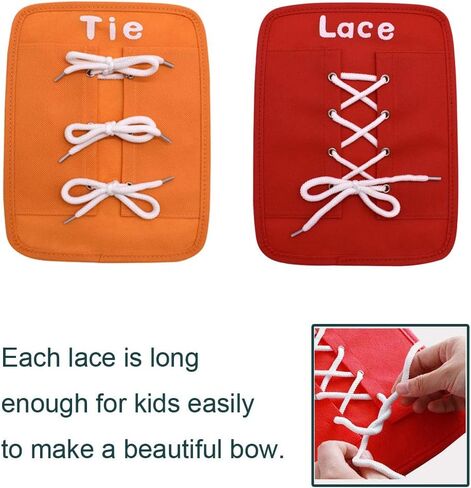 Busy Board Early Learning Basic Life Skills Learn to Dress Boards-Button,Zip,Lace,Buckle,Tie,Snap 6 Pcs/Set in Saudi Arabia