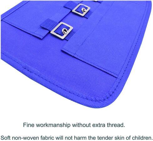 Busy Board Early Learning Basic Life Skills Learn to Dress Boards-Button,Zip,Lace,Buckle,Tie,Snap 6 Pcs/Set in Saudi Arabia