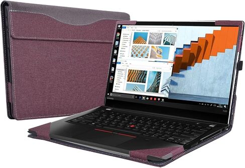 Laptop case for ThinkPad T14 T14s P14s T490 T495 T495s T490s T480s/14 PU Leather Inner Pouch Cover in Saudi Arabia