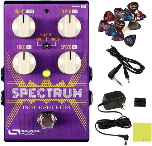 حزمة دواسة المرشح الذكي من Source Audio SA248 Spectrum مع كابل الآلة، ومصدر الطاقة، و12x ملتقطات رفرف وقطعة قماش سائلة لتلميع الصوت in Saudi Arabia